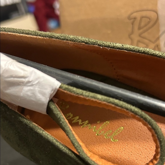 Bonnibel Green Suede Block Heels - Picture 2 of 3